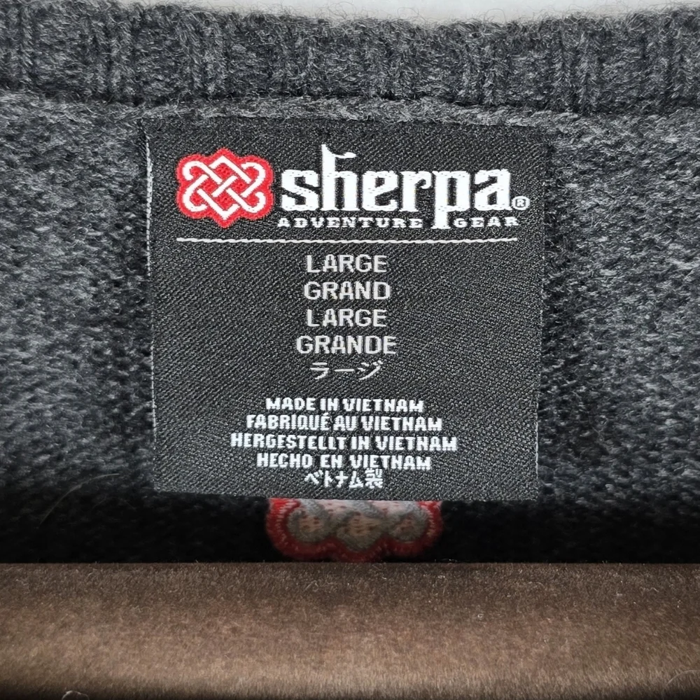 ​Sherpa Adventure Gear Merino Wool Alpaca Knit Maya Sweater Dress Gray Sz.Large